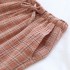 Pantalones de pijama a cuadros japoneses para mujeres, gasa de algodón puro de primavera y verano, pantalones de hogar de gran tamaño y sección delgada que se pueden usar en el exterior.