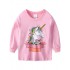 Pijama casual con estampado de unicornio para niñas