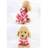 Pijama de Navidad de Alce Rojo, Caliente Universal Plus de Terciopelo de franela para mascotas