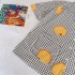 Fruit Orange Plaid Cotton Short Sleeve Shorts Ladies Pijamas Sets para el verano