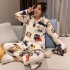 Snoopy lindo pijama de franela de manga larga para el invierno.