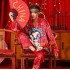 La franela de manga larga de estilo chino de la ópera de Pekín se puede usar fuera del traje de pijama para parejas
