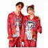 La franela de manga larga de estilo chino de la ópera de Pekín se puede usar fuera del traje de pijama para parejas