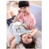 pijama de algodón entre padres e hijos de manga corta familia de tres servicio a domicilio