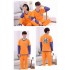 Pijamas de primavera padre-hijo Goku traje de algodón de manga larga para la familia.