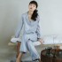 Nuevos conjuntos de ropa de dormir de dos piezas de seda de imitación cómoda para mujer de pijama