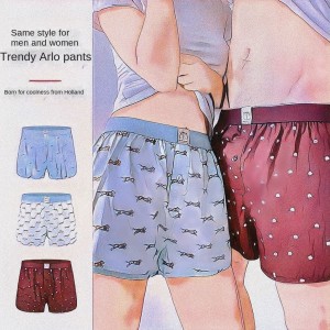 Pantalones de flechas para parejas masculinos y femeninos de marca de tendencia, holgados, casuales y cómodos, que se pueden usar fuera de casa, boxers de algodón para el verano.