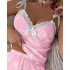 Pyjama Barbie Bretelles En Dentelle Pyjama Imprimé Barbie Ensemble 2 Pièces