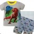 Pyjama d'été à manches courtes imprimé dinosaure pour garçons, ensemble pyjama dinosaure pour enfants