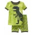 Pyjama d'été à manches courtes imprimé dinosaure pour garçons, ensemble pyjama dinosaure pour enfants