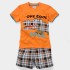Pyjama d'été à manches courtes imprimé dinosaure pour garçons, ensemble pyjama dinosaure pour enfants