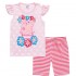 Pyjama pour enfants à manches courtes Peppa Pig Cartoon Ensemble de pyjama T-shirt Peppa Pig
