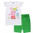 Pyjamas pour enfants à manches courtes Peppa Pig Cartoon Ensembles de pyjamas T-shirt Peppa Pig