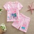 Pyjamas pour enfants à manches courtes Peppa Pig Cartoon Ensembles de pyjamas T-shirt Peppa Pig