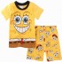 Ensemble pyjama fin à manches courtes Bob l'éponge, pyjama d'été Bob l'éponge pour enfants