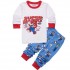 Pyjamas Super Mario à manches longues en coton de dessin animé Ensembles de pyjamas Super Mario