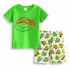 Short d'été à manches courtes pour enfants, pyjama tortues Ninja mutantes pour adolescentes