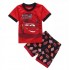 Pyjama Cars Lightning Mcqueen Dessin animé Lightning Mcqueen Pyjama à manches courtes