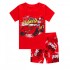 Ensemble de pyjamas à manches courtes Lightning Mcqueen de dessin animé Pyjamas Lightning Mcqueen de voitures