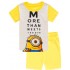 Pyjama d'été pour enfants Minions Le Buddies Minions T-shirt à manches courtes Pyjama en coton dessin animé