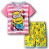 Le Buddies Minions T-shirt à manches courtes coton dessin animé pyjama Minions dessin animé pyjama d'été pour enfants