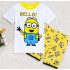Pyjamas d'été pour enfants Minions Le Buddies Minions T-shirt à manches courtes ensembles de pyjamas de dessin animé en coton