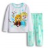 Pyjamas Disney Elsa en pur coton Pyjamas Elsa la Reine des Neiges Princesse Elsa et Anna Ensembles de pyjamas à manches longues