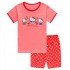 Ensemble de pyjamas Hello Kitty de dessin animé assortis aux pyjamas d'été à manches courtes Hello Kitty