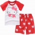 Ensemble de pyjamas Hello Kitty de dessin animé assortis aux pyjamas d'été à manches courtes Hello Kitty