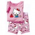 Ensemble de pyjamas Hello Kitty de dessin animé assortis aux pyjamas d'été à manches courtes Hello Kitty