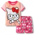 Hello Kitty Pj Set Pyjama d'été à manches courtes Hello Kitty assorti pour fille
