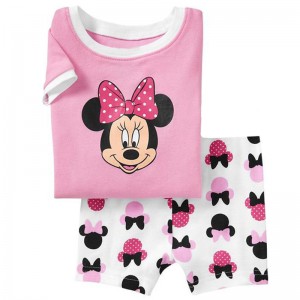 Dessin animé coton Disney Mickey Mouse et amis pyjamas de vacances dessin animé Mickey Mouse ensembles de pyjamas à manches courtes