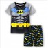 Ensemble deux pièces Short d'été à manches courtes pour garçons, pyjama Batman, pyjama Superman