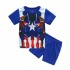 Pyjama d'été deux pièces à manches courtes pour garçons, pyjama Batman, ensembles de pyjama Superman