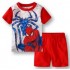 Pyjama d'été deux pièces Iron Man à manches courtes pour garçons, ensembles de pyjama Spider-man