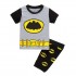 Ensemble pyjama Batman deux pièces avec short à manches courtes, pyjama Superman d'été pour garçons