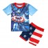 Ensemble pyjama Batman deux pièces avec short à manches courtes, pyjama Superman d'été pour garçons