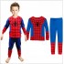 Pyjama en coton à manches longues pour garçons, costume de dessin animé pour enfants, vêtements de maison pour bébés, ensemble de super-héros Spider-Man