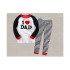 J'aime maman et papa pyjama de dessin animé à manches longues pour garçons