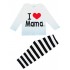 J'aime maman et papa pyjama de dessin animé à manches longues pour garçons
