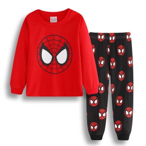 Ensemble de pyjama super-héros Spider-Man à manches longues pour garçons, pyjama Batman de dessin animé