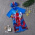Été enfants garçons Spider-Man, Superman, Iron Man maillot de bain une pièce costume Spider-Man chapeau