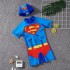 Été enfants garçons Spider-Man, Superman, Iron Man maillot de bain une pièce costume Spider-Man chapeau