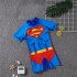 Maillot de bain d'été pour enfants garçons Spider-Man, Superman, Batman