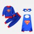Superman Cape vêtements Halloween vêtements pour enfants garçon bébé automne Costume garçons pantalon Costume deux pièces ensemble