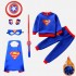 Plus velours Superman Cape vêtements Halloween Costume pour enfants ensembles deux pièces