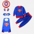 Superman Cape vêtements Halloween Costume pour enfants ensemble deux pièces