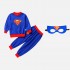 Superman Cape vêtements Halloween Costume pour enfants ensemble deux pièces