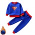 Plus velours Superman Cape vêtements Halloween Costume pour enfants ensemble deux pièces