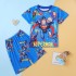 Pyjama Marvel pour enfants, Short d'été fin à manches courtes, super-héros, vêtements de maison pour garçons